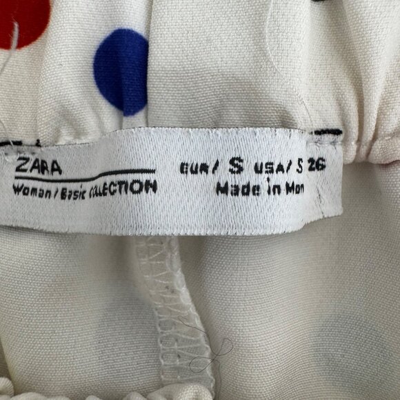 2/$25 ZARA Small Polka Dot Off-Shoulder Multi Colored Crop Top - Picture 3 of 11